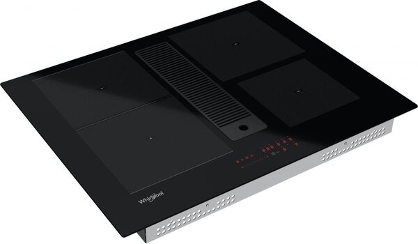 Whirlpool Piano Cottura Induzione con Cappa Integrata 4 Fuochi 65 cm Vetroceramica colore Nero - WVH 1065B