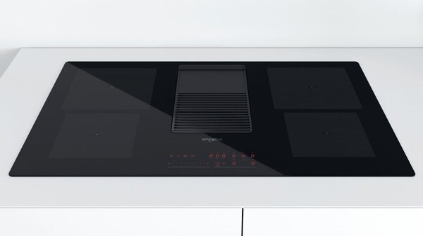 Whirlpool Piano Cottura Induzione con Cappa Integrata 4 Fuochi 83 cm Vetroceramica colore Nero - WVH 92 K F KIT/1