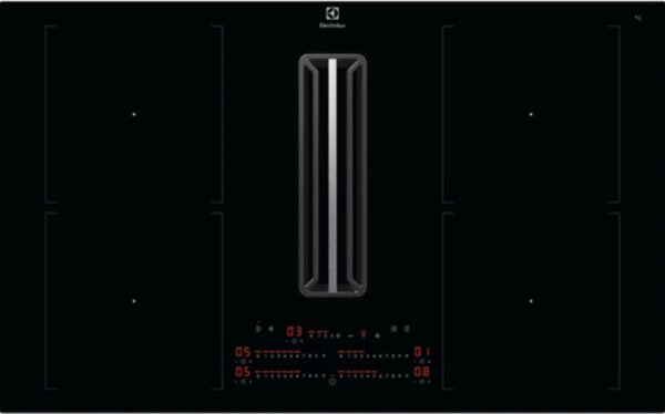 Electrolux Piano Cottura Induzione con Cappa Integrata Aspirante 4 Fuochi 83 cm Vetroceramica colore Nero - KCD84453CK