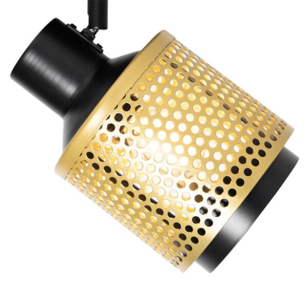 Faretto industriale nero con oro - Kayden