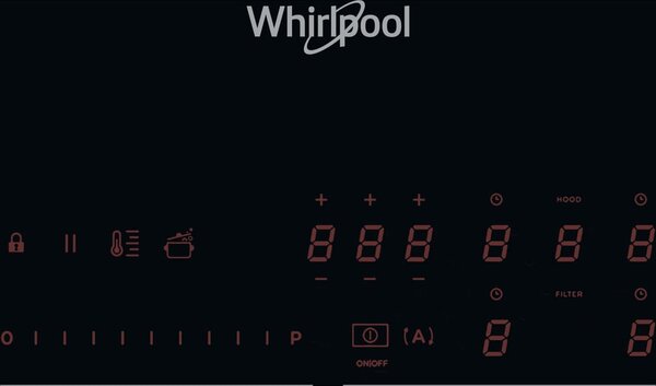 Whirlpool Piano Cottura Induzione con Cappa Integrata 4 Fuochi 83 cm Vetroceramica colore Nero - WVH 92 K F KIT/1