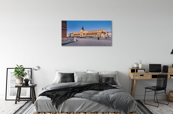 Quadro su tela Tone tramonto di Cracovia 100x50 cm