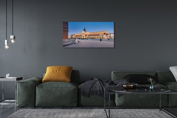 Quadro su tela Tone tramonto di Cracovia 100x50 cm