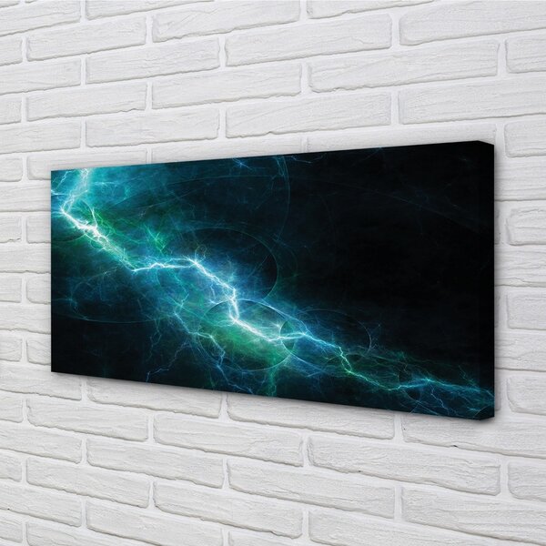 Quadro su tela Frattali fulmini 100x50 cm