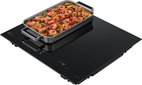 Lg Piano Cottura Induzione da Incasso 4 Fuochi Larghezza 59 cm con 1 Zona Flex in Vetroceramica colore Nero - CBIZ2435B