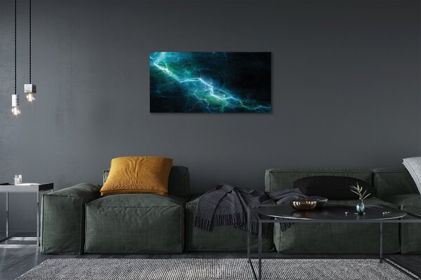 Quadro su tela Frattali fulmini 100x50 cm