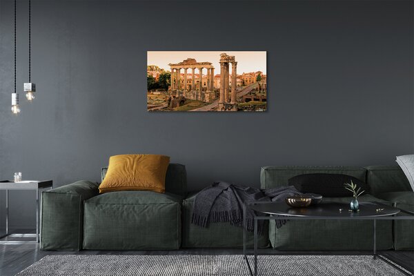 Quadro su tela Roma Forum Romanum Sunrise 100x50 cm