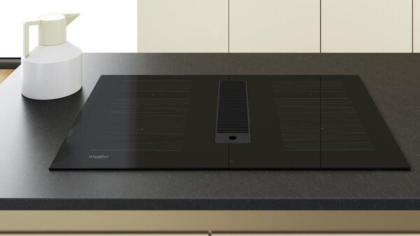 Whirlpool Piano Cottura Induzione da Incasso 4 Fuochi 83 cm con Cappa Cucina Integrata colore Nero - WVHF83BB