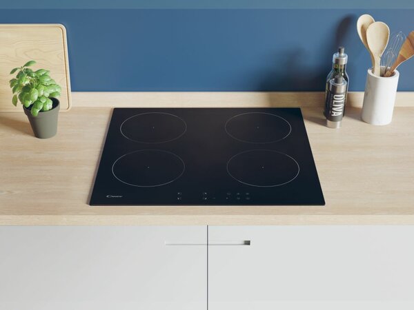 Candy Piano Cottura Induzione da Incasso 4 Fuochi Larghezza 59 cm in Vetroceramica colore Nero - CI64248CTT