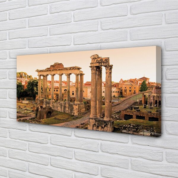 Quadro su tela Roma Forum Romanum Sunrise 100x50 cm