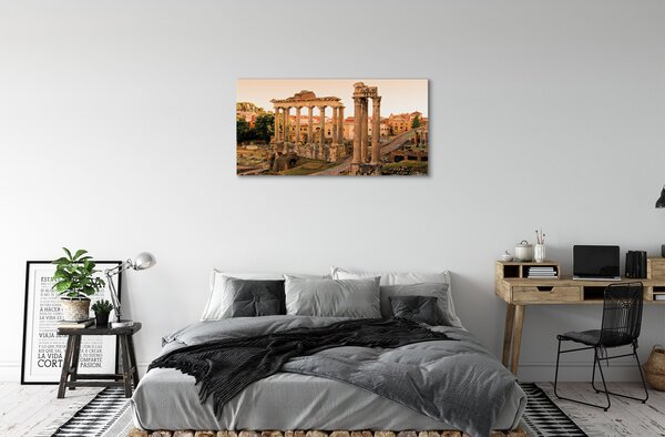 Quadro su tela Roma Forum Romanum Sunrise 100x50 cm