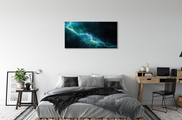 Quadro su tela Frattali fulmini 100x50 cm