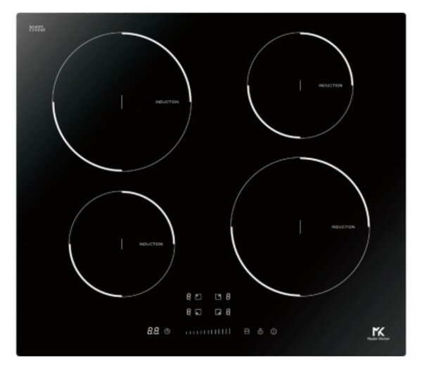 Master Kitchen Piano Cottura Induzione da Incasso 4 Zone 60 cm in Vetroceramica colore Nero - MKHI604BK