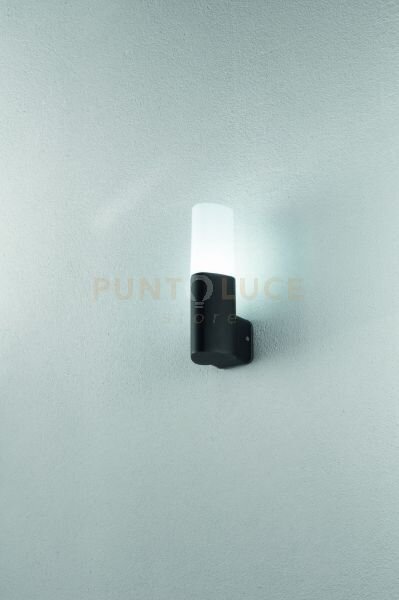 Applique pou nero 1 luce attacco e27 ip44 h.25cm