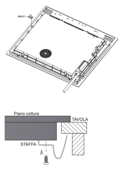 Master Kitchen Piano Cottura Induzione da Incasso 4 Zone 60 cm in Vetroceramica colore Nero - MKHI604BK