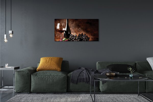Quadro su tela Un bicchiere di vino 100x50 cm