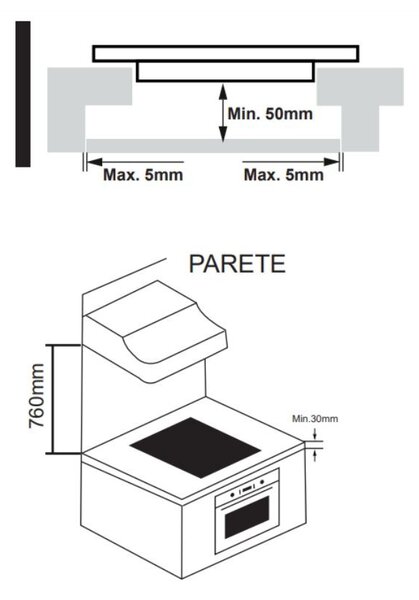 Master Kitchen Piano Cottura Induzione da Incasso 4 Zone 60 cm in Vetroceramica colore Nero - MKHI604BK