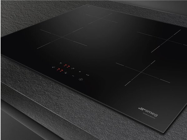 Smeg Piano Cottura Induzione Elettrico 4 Fuochi da Incasso Larghezza 60 cm in Vetroceramica colore Nero - SI2641D