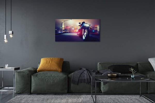 Quadro su tela Moto città del paradiso 100x50 cm