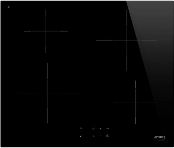 Smeg Piano Cottura Induzione Elettrico 4 Fuochi da Incasso Larghezza 60 cm in Vetroceramica colore Nero - SI2641D