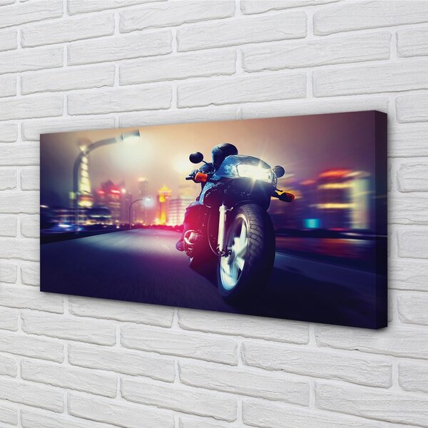 Quadro su tela Moto città del paradiso 100x50 cm