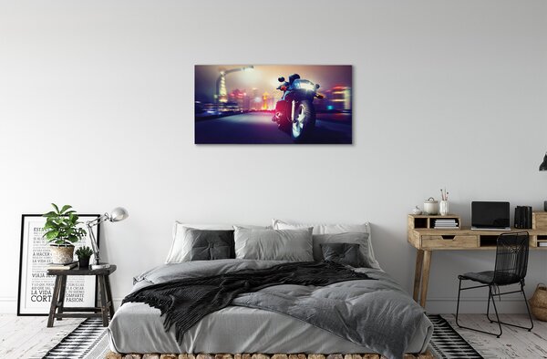 Quadro su tela Moto città del paradiso 100x50 cm