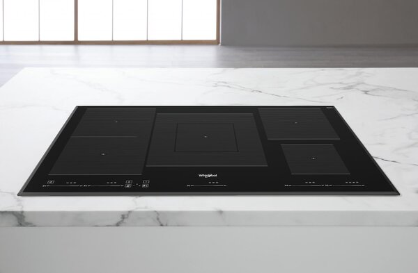 Whirlpool Piano Cottura Induzione Elettrico 5 Fuochi Larghezza 90 cm in Vetroceramica colore Nero - WT1090BA