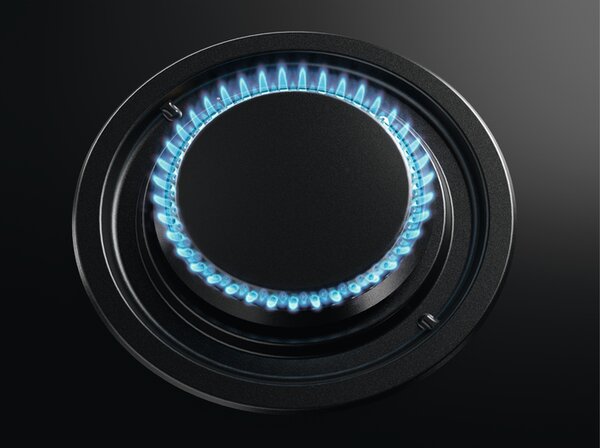 Aeg Piano Cottura Misto 4 Fuochi a Gas + Elettrico (2+2) Larghezza 59 cm in Vetro colore Nero - CN071436DH