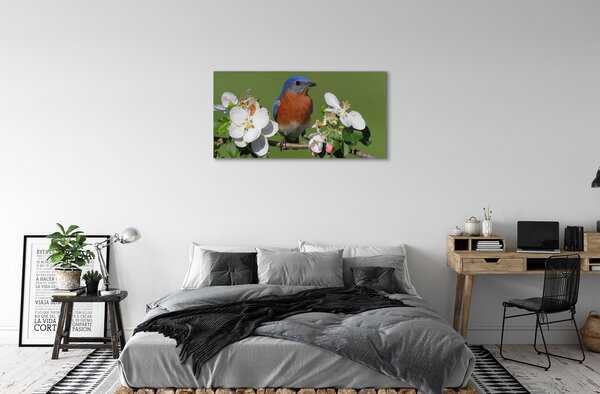 Quadro su tela Fiori di pappagallo colorati 100x50 cm