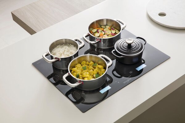 Whirlpool Piano cottura Induzione Elettrico 8 Fuochi da Incasso Larghezza 77 cm Funzione Flexicook / 6 Senso Chef Control in Vetroceramica colore 