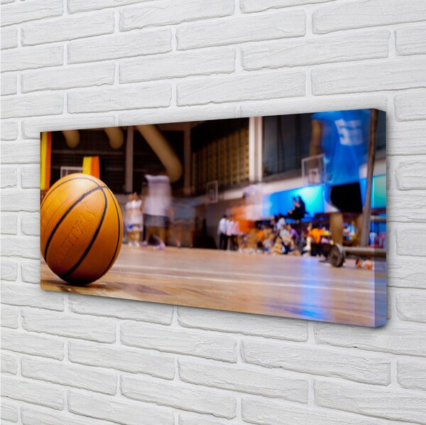Quadro su tela Persone a palla da basket 100x50 cm