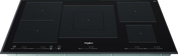 Whirlpool Piano Cottura Induzione Elettrico 5 Fuochi Larghezza 90 cm in Vetroceramica colore Nero - WT1090BA