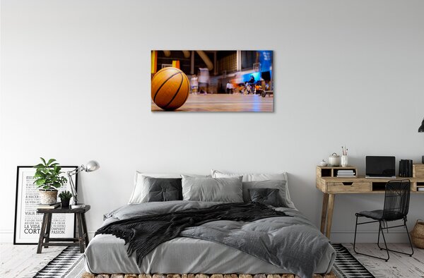 Quadro su tela Persone a palla da basket 100x50 cm