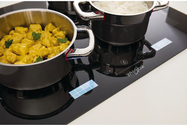Whirlpool Piano cottura Induzione Elettrico 8 Fuochi da Incasso Larghezza 77 cm Funzione Flexicook / 6 Senso Chef Control in Vetroceramica colore 
