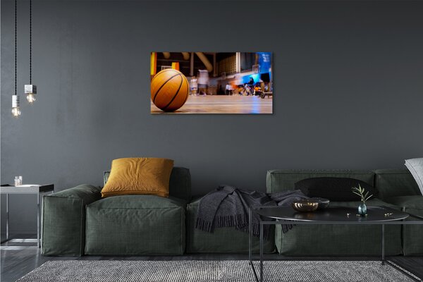 Quadro su tela Persone a palla da basket 100x50 cm