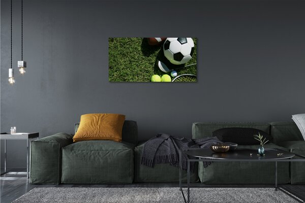 Quadro stampa su tela Palle di erba della palette 100x50 cm