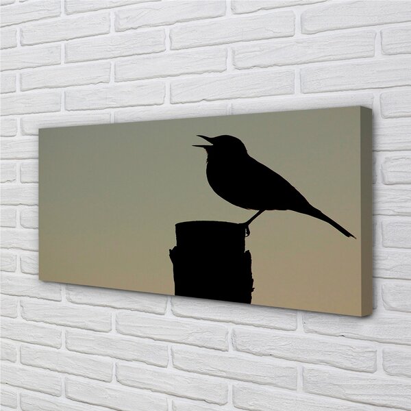 Quadro su tela Uccello nero 100x50 cm