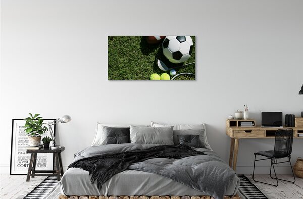 Quadro stampa su tela Palle di erba della palette 100x50 cm