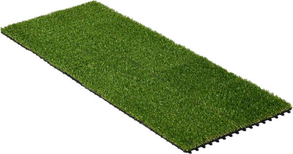 VivaGarden Piastrelle da Giardino con Erba Sintetica 30x30 cm 10 Pezzi Prato Artificiale Realistico colore Verde