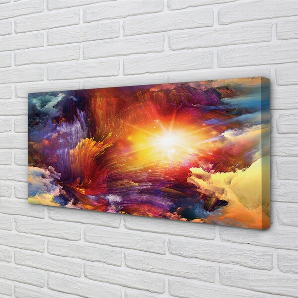 Quadro su tela Disegni frattali astratti 100x50 cm