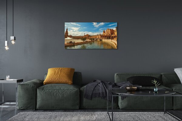 Foto quadro su tela Mercato dell'architettura della Spagna Vecchia architettura 100x50 cm