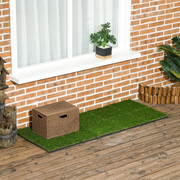 VivaGarden Piastrelle da Giardino con Erba Sintetica 30x30 cm 10 Pezzi Prato Artificiale Realistico colore Verde