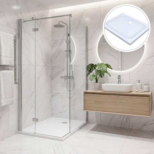 Fluxy Piatto Doccia Serie Flat Rettangolare cm 80x120 - 2070224