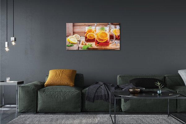 Quadro su tela Agrumi da tè a paglia fredda 100x50 cm