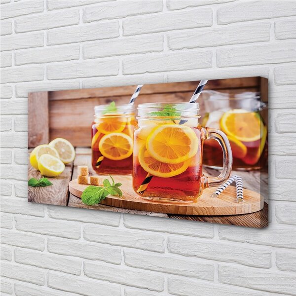 Quadro su tela Agrumi da tè a paglia fredda 100x50 cm