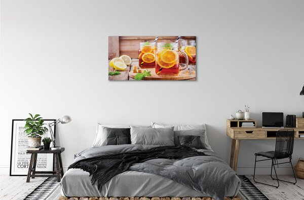 Quadro su tela Agrumi da tè a paglia fredda 100x50 cm