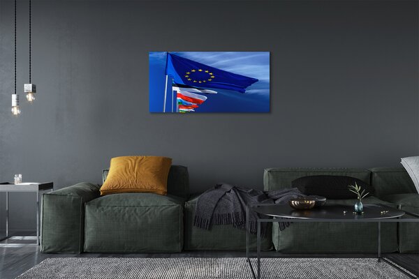 Quadro su tela Varie bandiere 100x50 cm