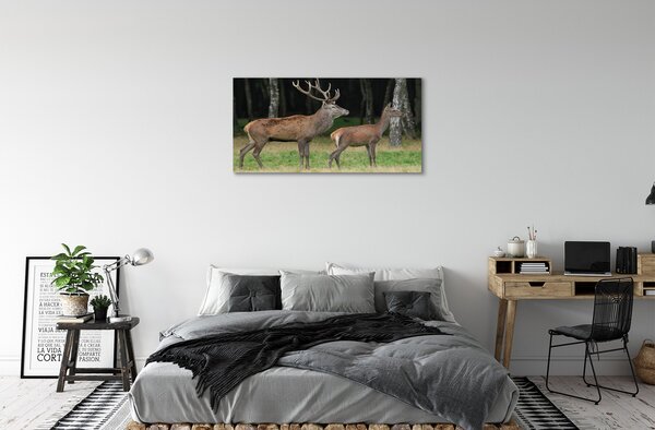 Quadro su tela Foresta di Jeleń 100x50 cm
