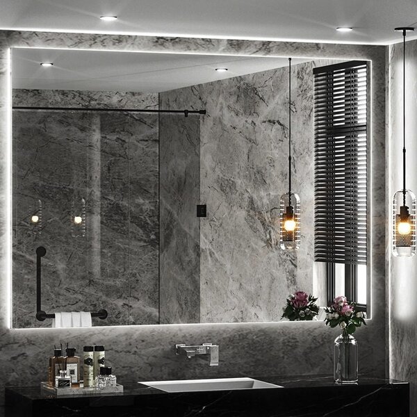 Specchio bagno 80x60 cm retroilluminazione led KAMIL-860 - KAMALU