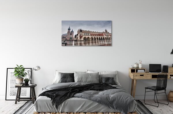 Quadro su tela Pioggia di chiesa più vestita di Cracovia 100x50 cm